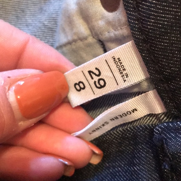 Loft modern skinny button fly jeans size 8/29 - Picture 9 of 11